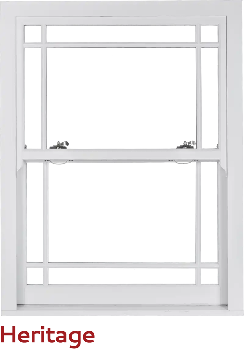 A RoseView Heritage Rose uPVC box sash window