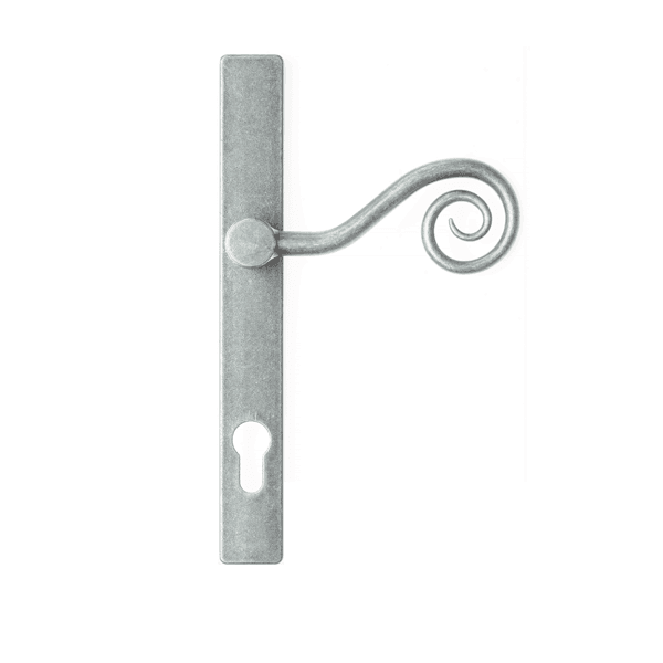 Regency Monkey Tail casement handle in Pewter Patina