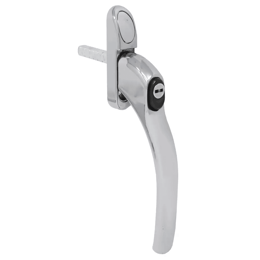 Standard casement handle in a chrome finish